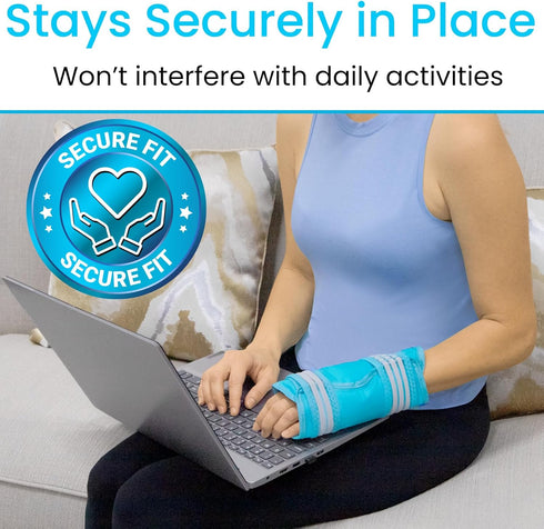Arctic Flex Wrist Ice Pack Wrap - Hot & Cold Therapy Brace for Pain Relief, Adjustable Straps for Compression