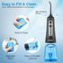Cordless Water Dental Flosser Teeth Cleaner, INSMART 300ML Tank USB Rechargeable Oral Irrigator for Home & Travel, Blue