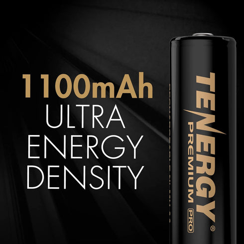 Tenergy Premium PRO Rechargeable AAA Batteries, 1100mAh High Capacity NiMH, 8 Pack