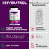 Resveratrol 1,480MG with Quercetin - 90 Vegan Capsules for Healthy Aging, Immune System, Cardiovascular & Joint Support
