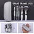 Travel Makeup Brushes Set with Pouch, 5PCS Double Ended Mini Cosmetic Brushes Kit for Professional Use