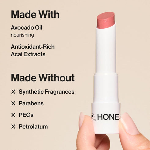 Honest Beauty Moisturizing Vegan Tinted Lip Balm, Antioxidant-rich Acai Extracts, Paraben Free