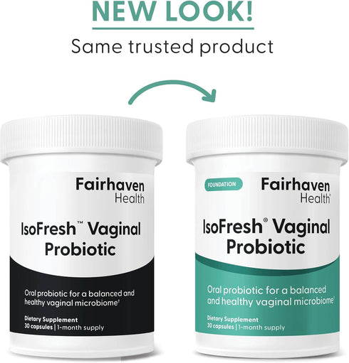 Fairhaven Health IsoFresh Vaginal Probiotics for Women - Supports Healthy pH Balance, 30 Capsules