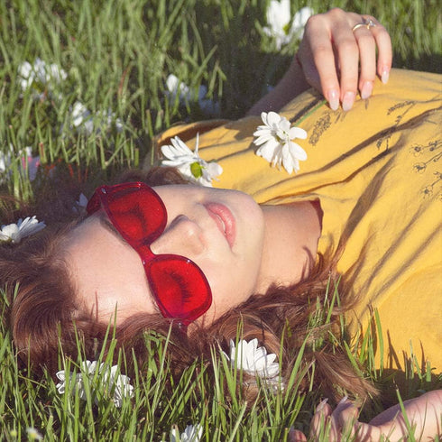 PURPLE CANYON Red Color Therapy Glasses for Chakra Healing and Chromotherapy, Mood Enhancement