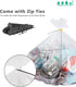 AYOTEE Trash Bags, 20 Gallon, 50 Count, Extra Large Kitchen Trash Bags with Zip Ties, 20-22 Gallon, High Density Clear