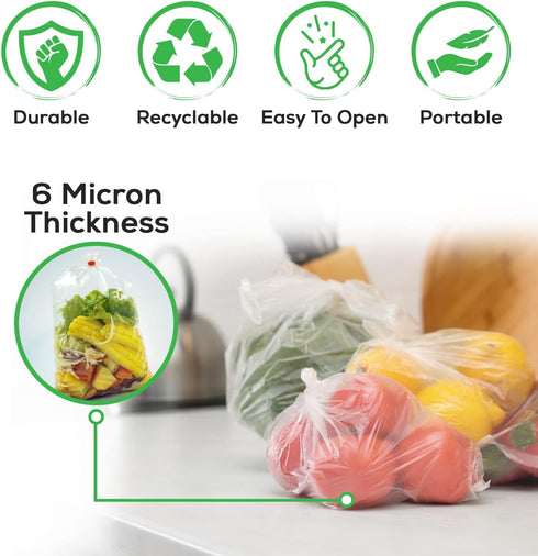 C&S Event Supply Co. Clear 7-10 Gallon Trash Bags - Un-Scented Disposable Garbage Bags for Kitchen, Bathroom, Office