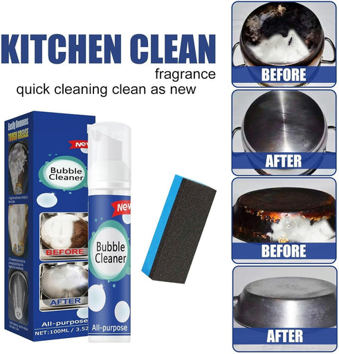 QUAAM Bubble Cleaner Foam,All-Purpose Bubble Cleaner Spray, Foam Cleaner All Purpose Duty, Suitable for Cleaning Pots
