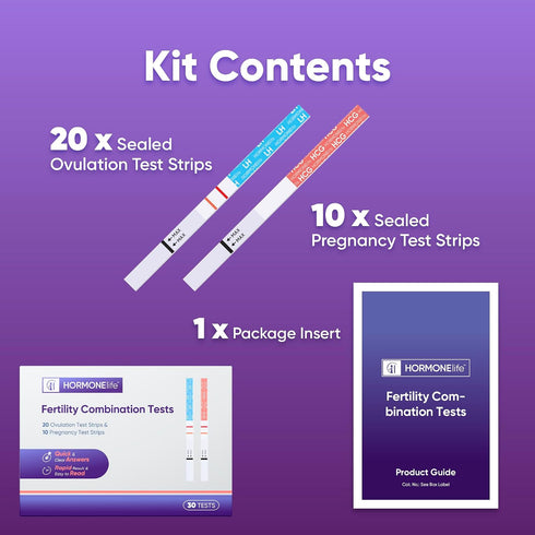 HORMONELife Ovulation Test Strips and Pregnancy Test Strips Kit Accurate LH & HCG Tests for Fertility Tracking