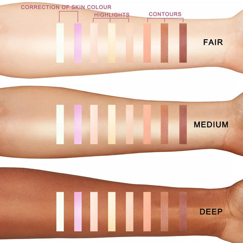 Youngfocus Cosmetics Cream Contour Makeup Kit, Best 8 Colors and Highlighting, Vegan & Cruelty Free