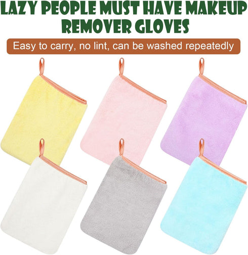 PHOGARY 6 Pack Microfiber Body Wash Mitts, Super Absorbent & Soft Bath Spa Cloth, 6 Colors