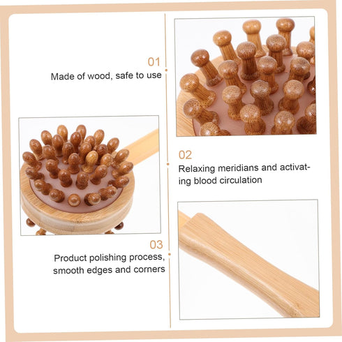 Hammer Multi-Functional Massage Portable Bamboo Acupoint Massager for Back Neck Body Relaxation for Muscle Relief