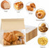 Ocmoiy 100Pcs (8.7x4.3x11 Inch) Large Paper Bread Bags, Resealable Sourdough Bread Bags, Clear Front Tin Tie Tab Lock
