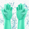 Louis Donn Reusable Silicone Dishwashing Glove, Heat Resistant Kitchen Glove, Silicone Massaging