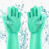 Louis Donn Reusable Silicone Dishwashing Glove, Heat Resistant Kitchen Glove, Silicone Massaging