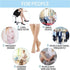 hougna 4 Durable Pairs Compression Socks Prevent Varicose Veins Toeless Support Hose