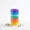 Leezaule Pill Organizer 4 Times A Day 7 Days Stackable Twist-Lock Rainbow Color-Coded
