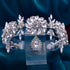 Silver Rhinestone Wedding Tiara, Headpiece Jewelry for Bride Women and Girls, Crystal Headpiece (One Size)