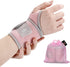 INDEEMAX 2 Pack Copper Wrist Brace Support for Carpal Tunnel, Pain Relief, Adjustable Compression Wraps (Pink)