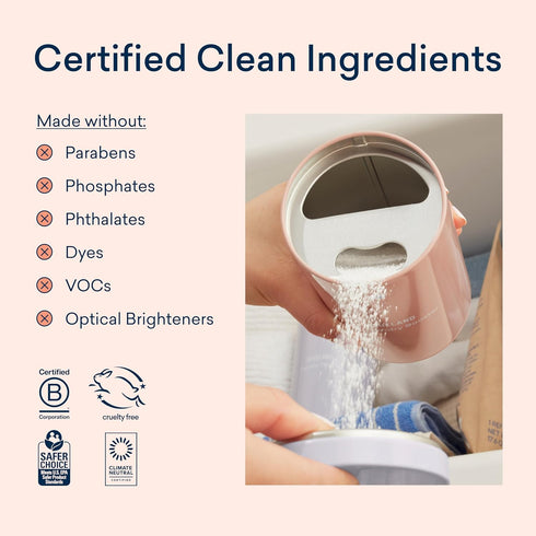 BLUELAND Oxi Laundry Booster Powder Starter Set, 17.6oz, Plastic-Free & Eco Friendly, 25 Load Stain Remover