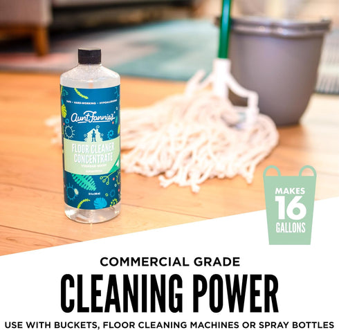 Aunt Fannie's Ultra Concentrated Floor Cleaner - Eucalyptus Scent, Multi-Surface Cleaner for Mopping, 32 oz. (Pack of 3)