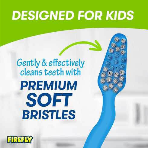 Pack, 3+, 3 Firefly Hot Wheels Toothbrush Value Soft Bristle Toothbrush for Kids Ct