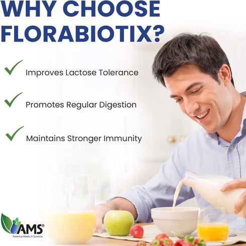 America Medic & Science Florabiotix Probiotic - 30 Capsules - 30 Billion Live Cultures for Digestive Health