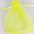 Lautechco 100Pcs Yellow Organza Bags - 4x6 inches Mesh Drawstring Gift Bags for Christmas