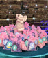 100Pcs Organza Bags 3.5x4.5 inch - Pink Baby Shower Favor Bags, Mesh Jewelry Gift Pouches