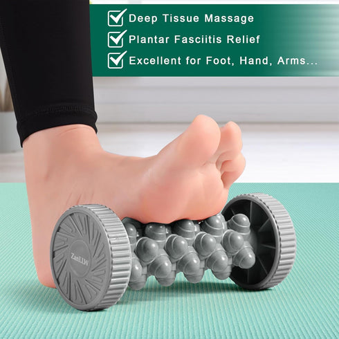 Foot Roller Massager for Plantar Fasciitis Relief, Manual Deep Tissue Foot Massager for Pain Relief and Reflexology