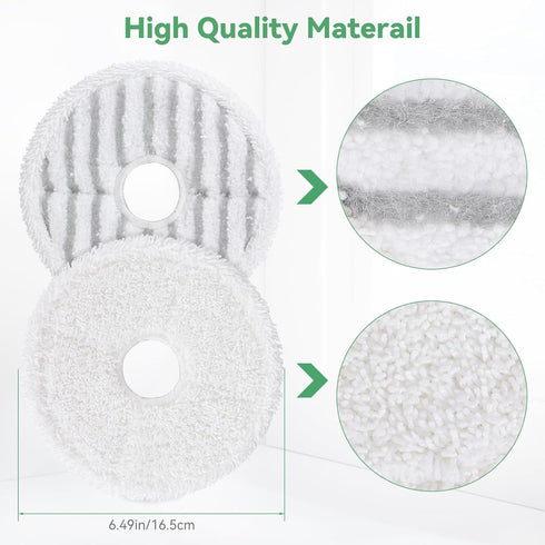 3764 SpinWave + Vac Mop Pads Compatible with Bissell SpinWave + Vac All-in-One Powered Spin 3764 and 37643,Washable and Reusable Replacement Head(12 Pack)