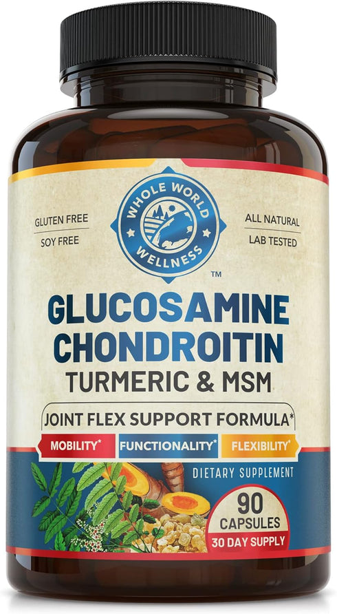 Glucosamine Chondroitin MSM Turmeric Boswelia - Joint Support Supplement for Inflammatory Response, Occasional