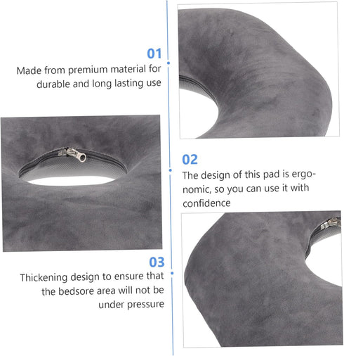 Comfortable Memory Foam Wheelchair Cushion for Bed Sores - Breathable & Washable