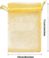 4x6 Inch Organza Gift Bags with Drawstring for Jewelry, Candy, Set of 100 Gold Sachet, Sheer Fabric Mesh Tie Sack for