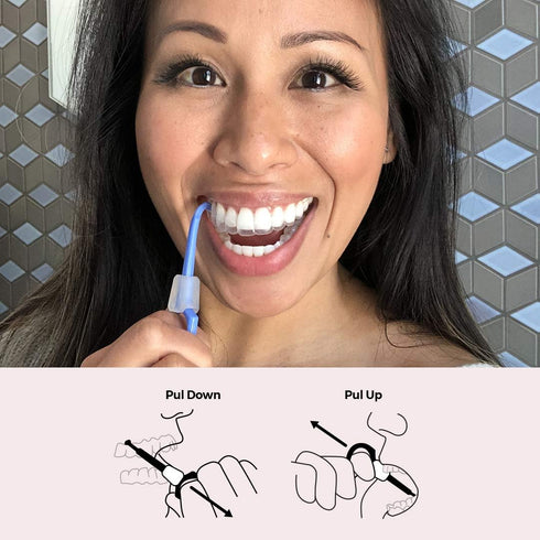PUL Clear Aligner Removal Tool for Invisalign, Retainers, Dentures, Hygienic Oral Care Accessory, Pink (Pack of 4)