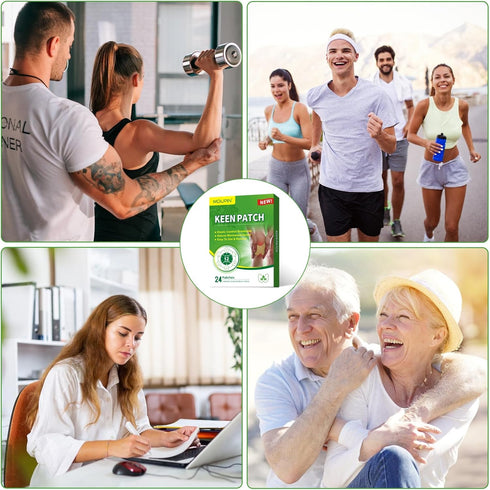 MQUPIN 48Pcs Knee Patches, Natural Knee Pain Relief Patch, Warming Herbal Patches for Pain Relief Extra Strength