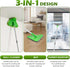 Wall Cleaner Triangle Mop with 82'' Long Handle, 6 Microfiber Chenille Duster Pads