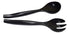 24 Heavy Duty Disposable Plastic Serving Utensils, Twelve 10" Forks & Spoons, Black