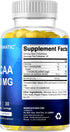 Vitamatic BCAA Gummies, 600mg per Serving, Peach Flavor, 60 Vegan Pectin Based Gummies (2 Bottles)