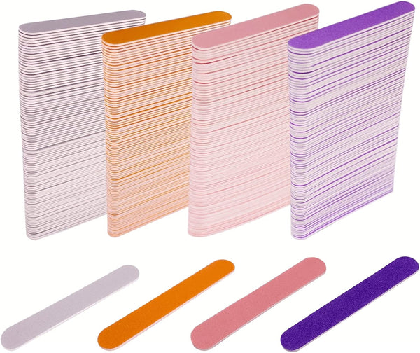 Mini Nail Files Bulk, 400 Pcs Double Sided Emery Board Nail File for Manicure Tool Set