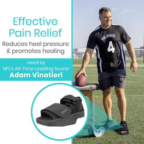Vive Wedge Post-Op Shoe - Offloading Boot for Heel or Ankle Pain - Medical Foot Recovery for Bone or Soft Tissue