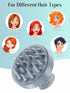 HEETA Scalp Massager Hair Growth, Soft Silicone Shampoo Brush for Exfoliation, Dandruff Removal, Sky Gray