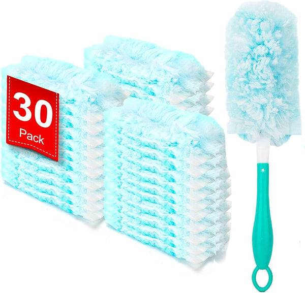 KeFanta 30 Count Duster Refills for Swiffer Dusters, Heavy Duty Multi Surface 360 Duster Refills & 1 Handle