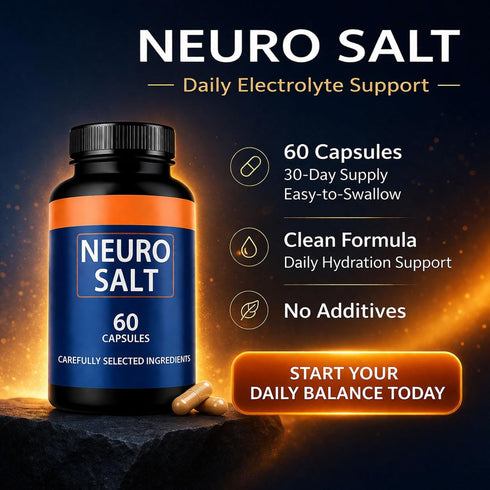 Vivikig 60 Count (1) Neuro Salt Capsules, Daily Mineral & Electrolyte Support, Clean Formula for Hydration & Balance