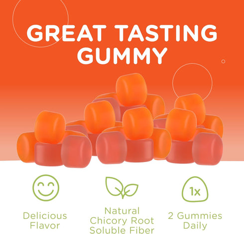 Zahler Fiber Gummies for Adults & Kids, 60 Count, Certified Kosher, Chewable Fiber Supplements
