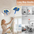 SOBONNE Commercial Dust Mop for Hardwood Floors Cleaning, Heavy Duty Industrial Dry Mop with Wedge Cotton Mop Pads