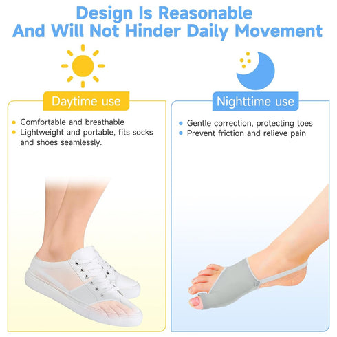 Posturace 2PCS Hammer Bunion Corrector for Women & Men Big Toe, Big Toe Separators, Toe Straightener, Bunion Pads