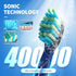 2 Pack Sonic Toothbrush - Electric Toothbrush for Adults with 40000VPM, 5 Modes, 12 Brush Heads, 2 Travel Cases