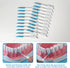 Soft Silicone Interdental Brush, Braces Brush, Corrective Brush, Disposable, Suitable for Cleaning Teeth Health (Blue,