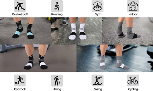 NEENCA Ankle Compression Socks, Medical Stockings for Injury Recovery & Pain Relief, Sports Protection 20-30mmHg