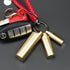 Brass Seals Bottles Keychain, Portable Waterproof Pill Case Key Chain, Mini Canister for Outdoor Camping